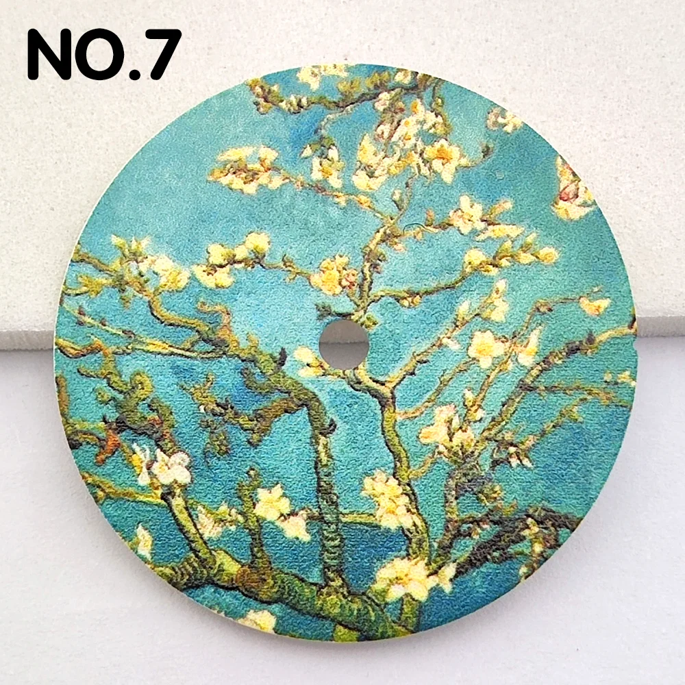 NH35 Dial World Famous Paintings Van Gogh Works Replica Dial Fits NH35/NH36 Movement Watch Accessories Dial 28.5mm Watch Dials