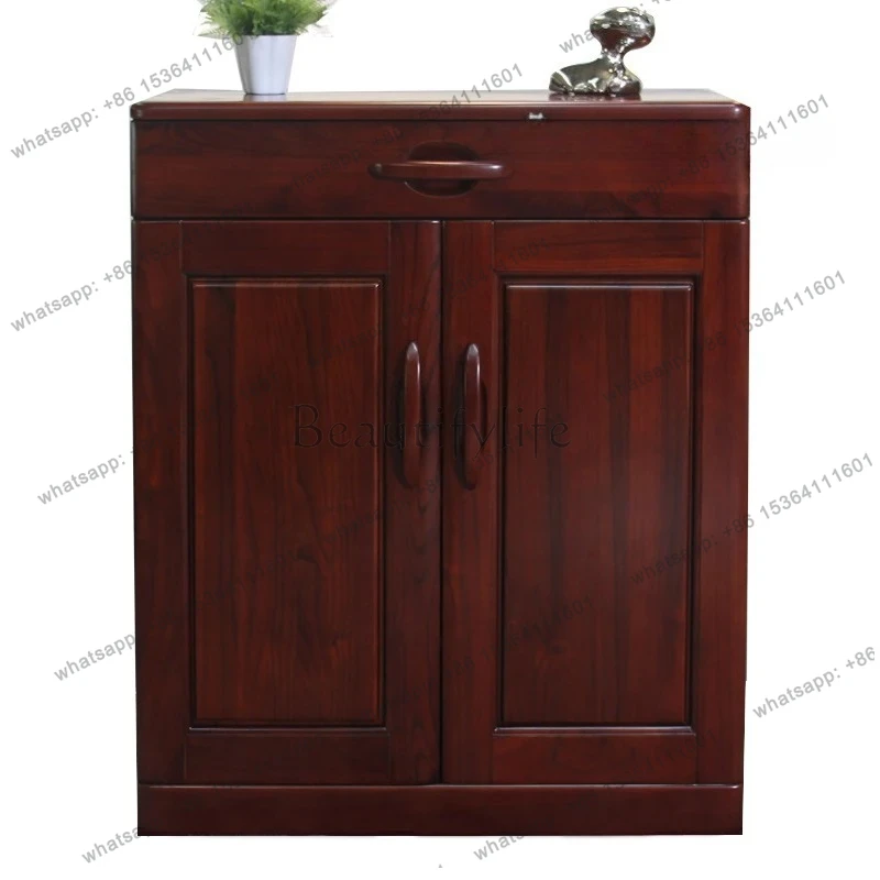 

Solid wood shoe cabinet Chinese simple large-capacity dust-proof shoe cabinet, entrance partition cabinet shoe rack