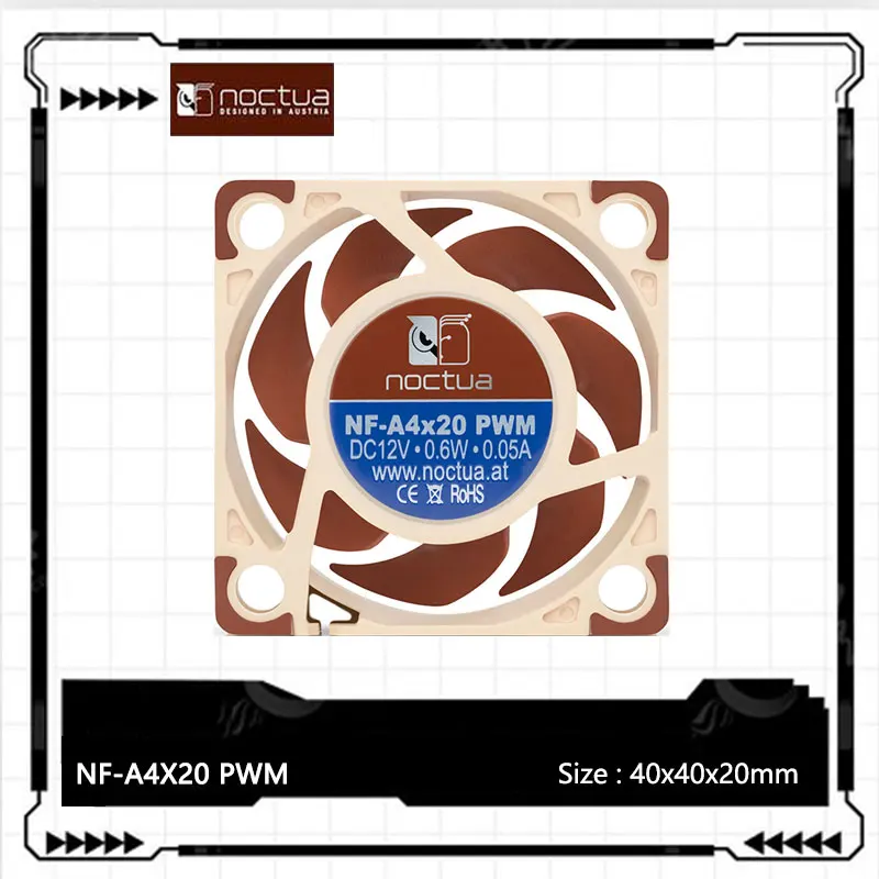 

Noctua NF-A4x20 40x40x20mm Chassis cooling fan，4PIN PWM self-temperature control, silent, SSO2 bearing fan