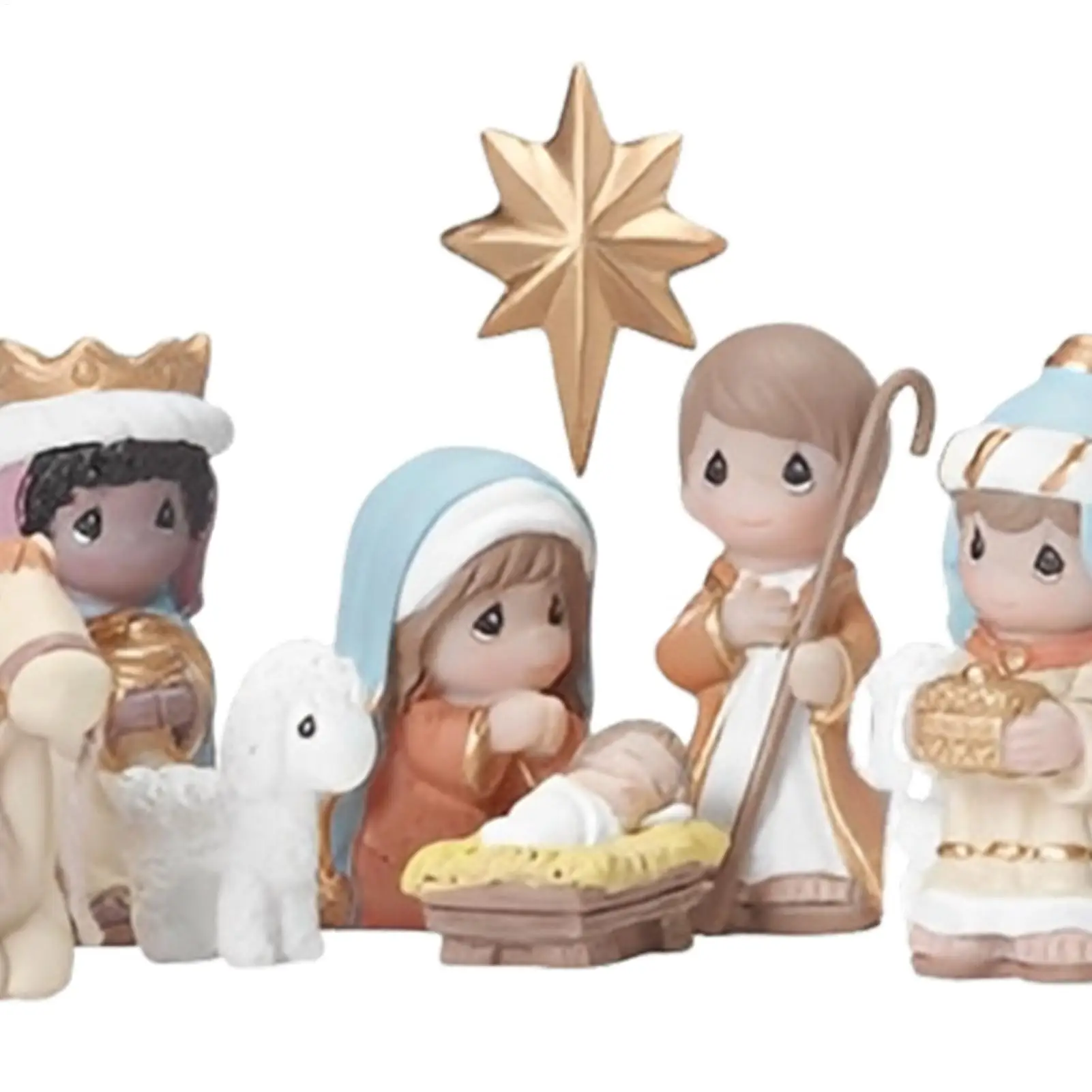 

Рождественский вертеп Коллекционные домашние праздничные рождественские фигурки Рождественские статуи для крыльца Обеденный стол Камин