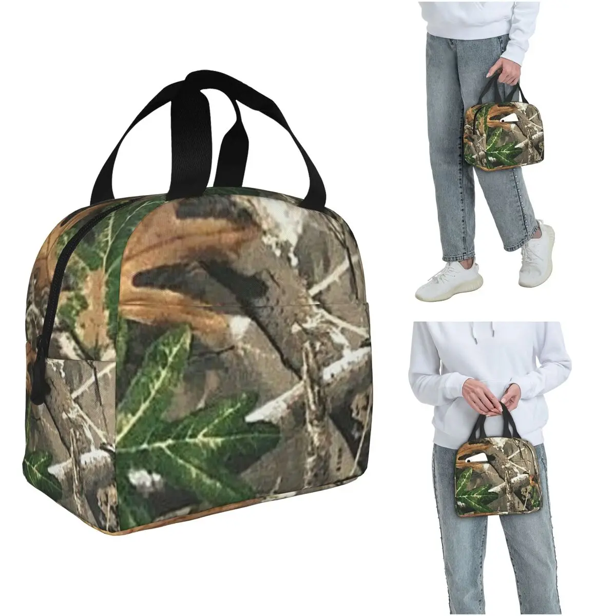 

Камуфляжная термосумка для обедов Real Tree Realtree Hunter с узором, имитирующим лесную растительность, для женщин и детей, портативная, для еды, термосумка-тоут