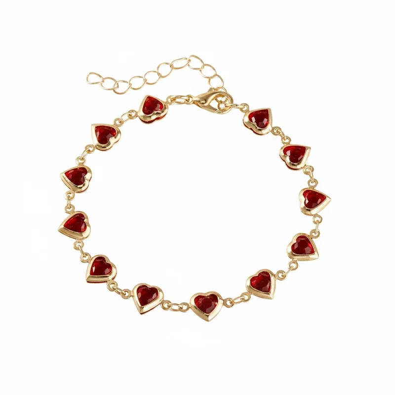 

Romantic Heart Link Bracelet 316L Stainless Steel Tarnish Free Valentine Anniversary Birthday Gift For Girlfriend MURMUR