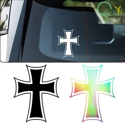 for Iron Cross Car Stickers Creative Sunscreen Occlusion Scratch Decals Waterproof Die Cut Refrigerator Car Accessories