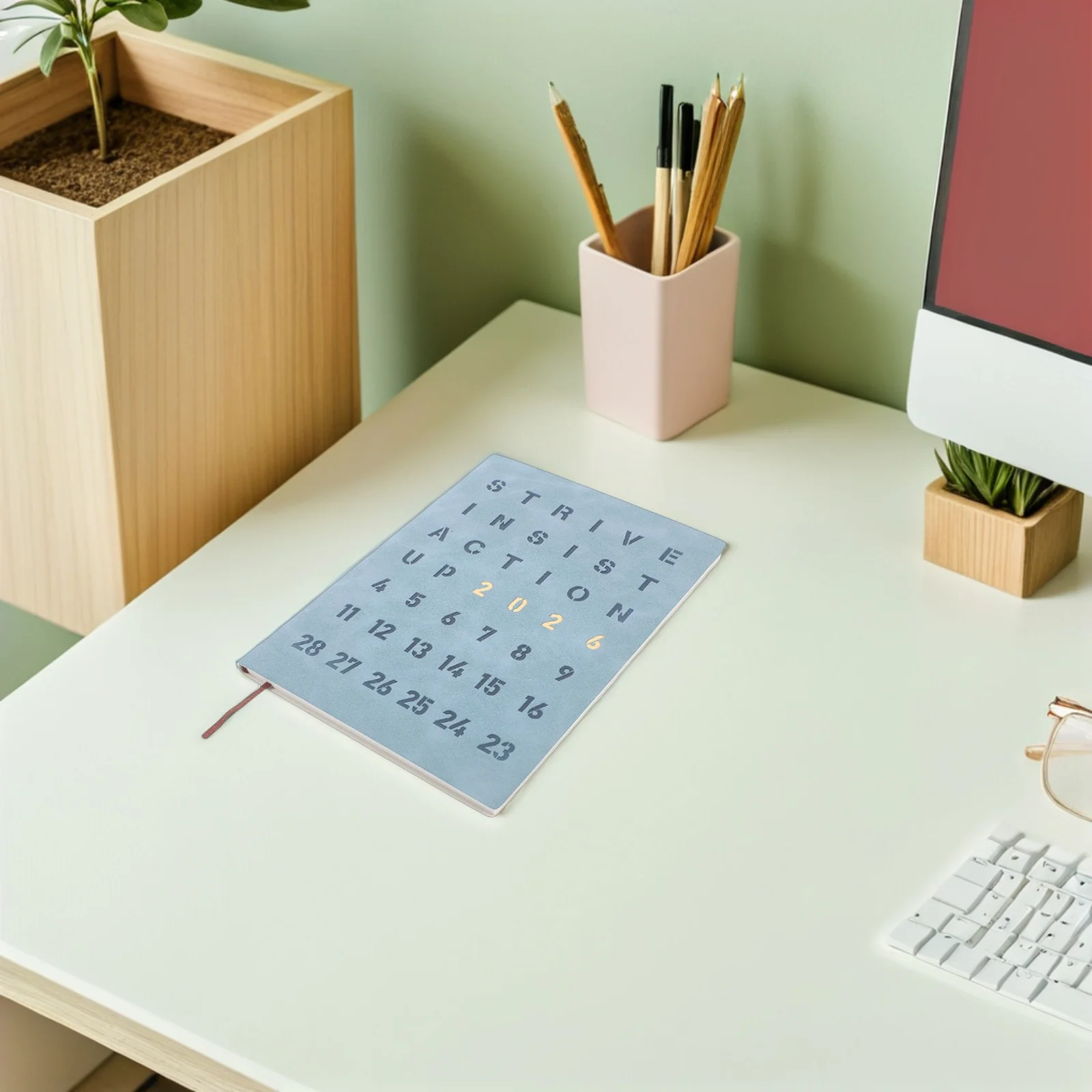 

2026 Daily Portable Agenda Book for Work Dowling Paper Hardcover Planner Calendar Notebook Notepad Efficient Time Management