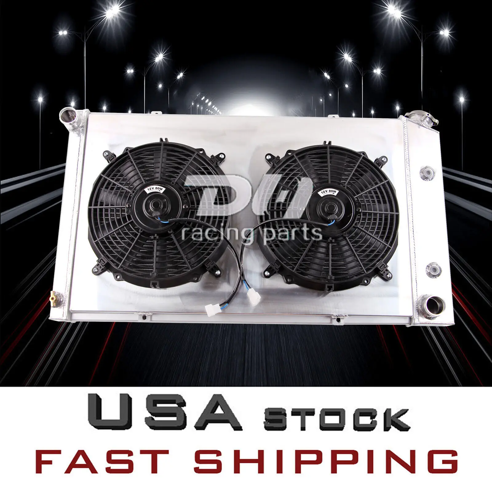 

Radiator+Shroud+Fans For 1968-1987 Pontiac Firebird Base Esprit Formula Trans Am