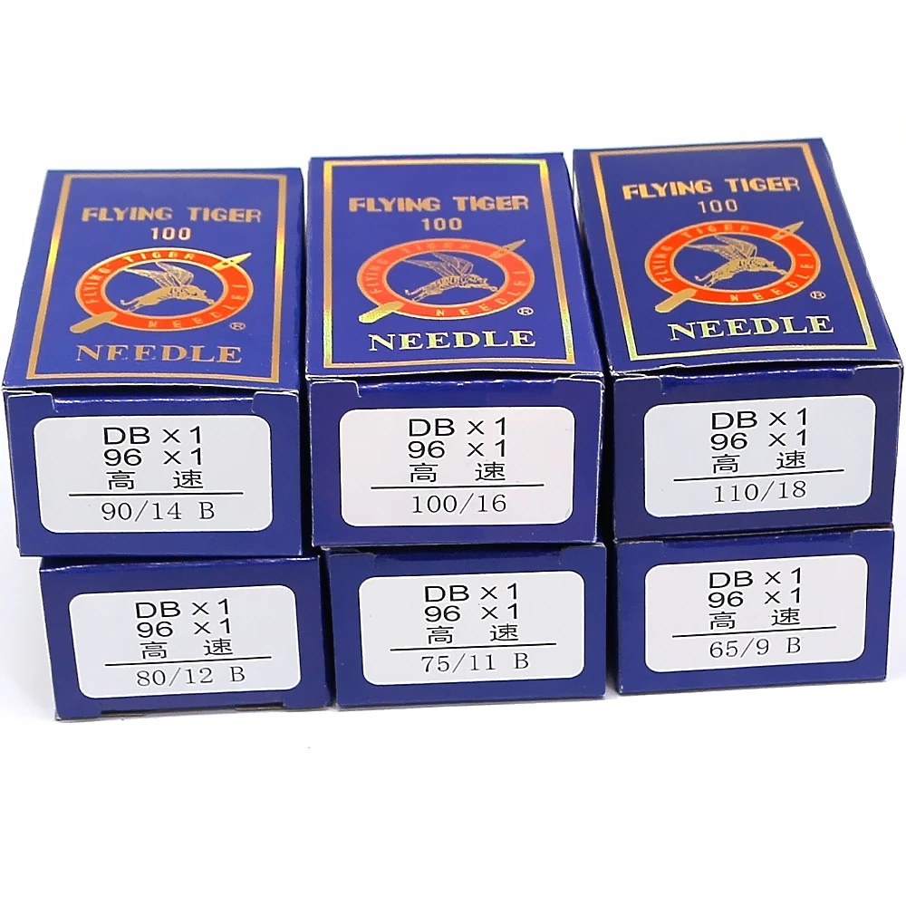 100 PCS Industrial Sewing Needles DBX1 9#11#12# 14#16#18# Suitable For All Industrial Lockstitch Overlock Sewing Machine