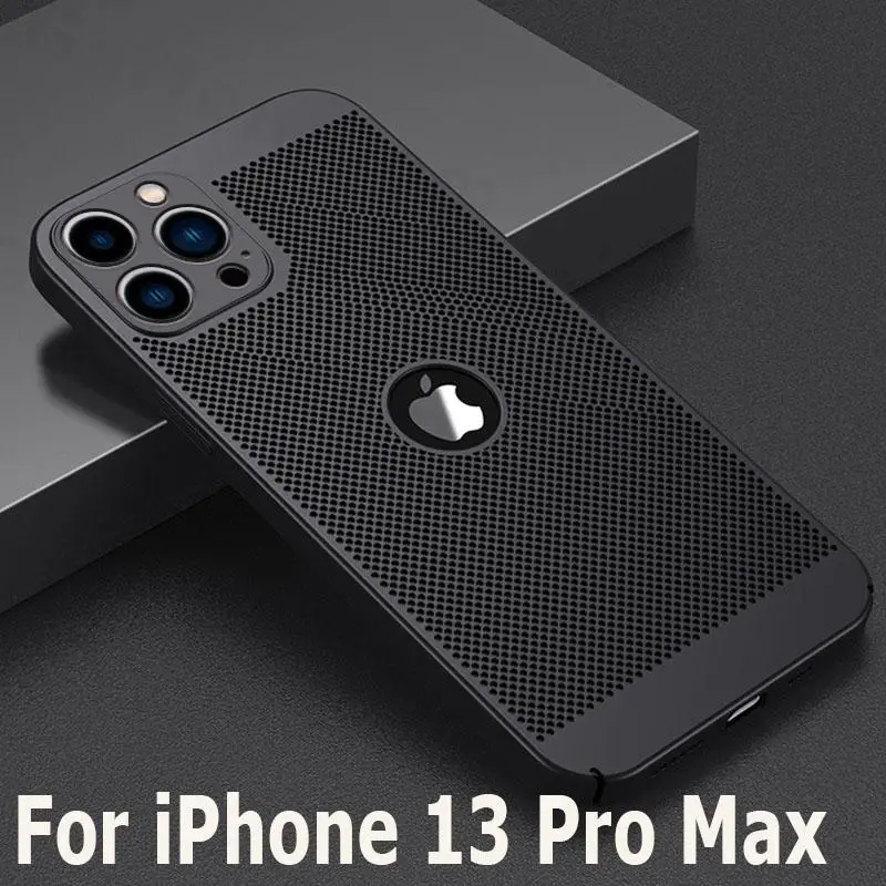 Heat Dissipation Phone Case For iPhone 11 12 13 14 Pro Max Cover Hard PC Hollow Case For iPhone X XR XS Max 7 8 14 Plus Capa