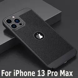 Custodia per telefono con dissipazione del calore per iPhone 11 12 13 14 Pro Max Cover rigida per PC Custodia cava per iPhone X XR XS Max 7 8 14 Plus Capa