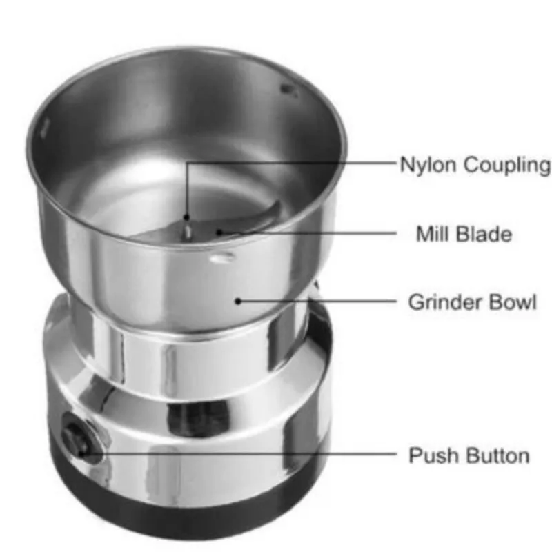 Mini Electric Grinder Ultrafine Pulverizer for Baby Food Coffee Spice Pepper Grain Mill with 4 Blades Household Use image 4