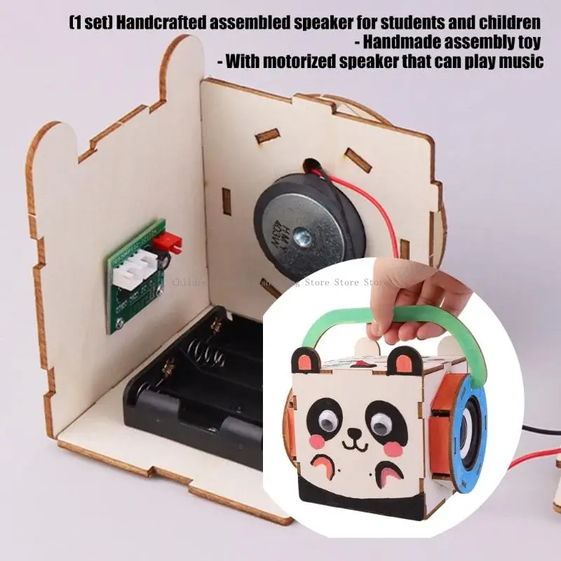 Houten DIY-luidspreker Wetenschapsexperimentproject voor educatief STEM-speelgoed voor kinderen