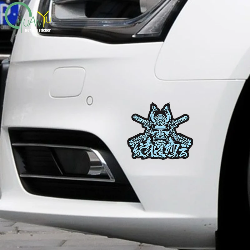 JDM Demon Slayer Japanese Samurai Kanji Car Stickers Decorative Rear Windshield Glass Body Doors Decals for Honda Toyota
