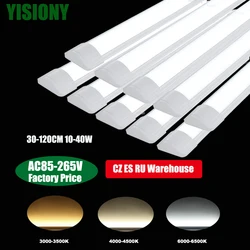 YISIONY 5PCS 10 Pcs 60-120CM 2FT 4FT LED Tube Lamps 110V-220VAC LED Linear Ceiling Lights Fixture Fluorescent Lightings для дома