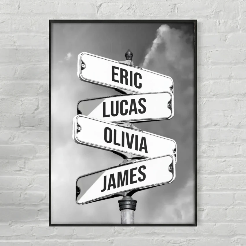 Personalized Family Name - Custom Street Name & Surname Sign Suitable for Living Room, Bedroom, Home Office Decor