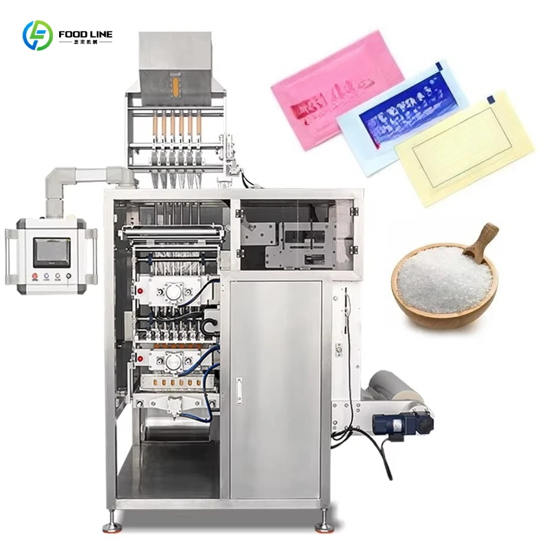 Automatic Multi Lanes 4 Side Sealing Bag 3g 5g 10g Pouch Granule Food Hotel Sugar Salt Small Sachet Packing Machine