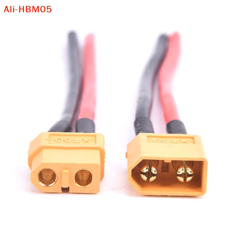 (HB05)1set XT60 XT-60 Male+Female Connectors Plugs With Silicon 14 AWG Wire For RC Lipo Battery (1 Pair) Banana Plug Connectors