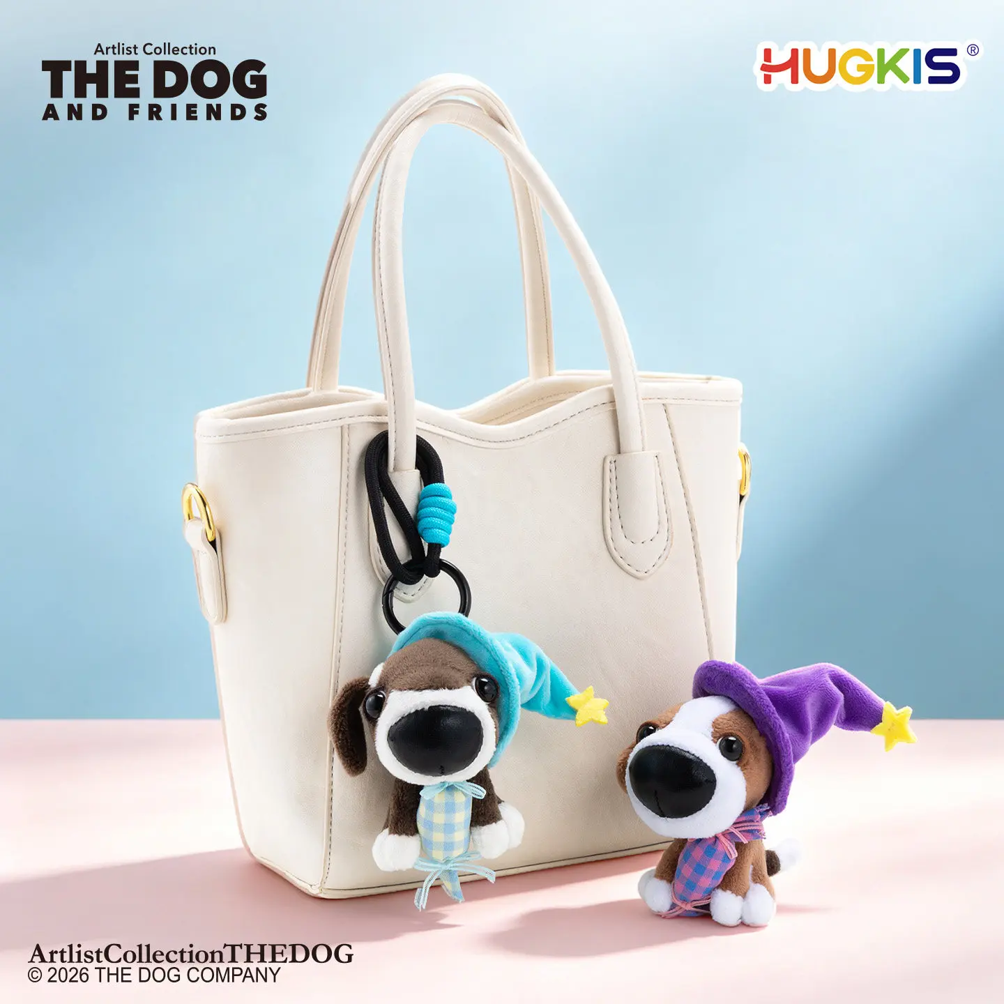 HUGKIS Plush Dog Keychain Wizard Hat Puppy Bag Hanging Ornament Cute Stuffed Pendant Birthday Gift For Adults