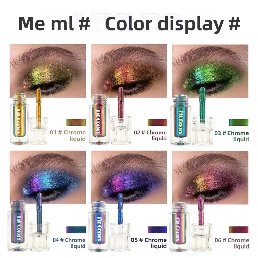 Ombretto liquido lucido metallizzato lucido Set lucidalabbra Rossetto camaleonte ottico Pigmento glitter per occhi Decorazione viso corpo