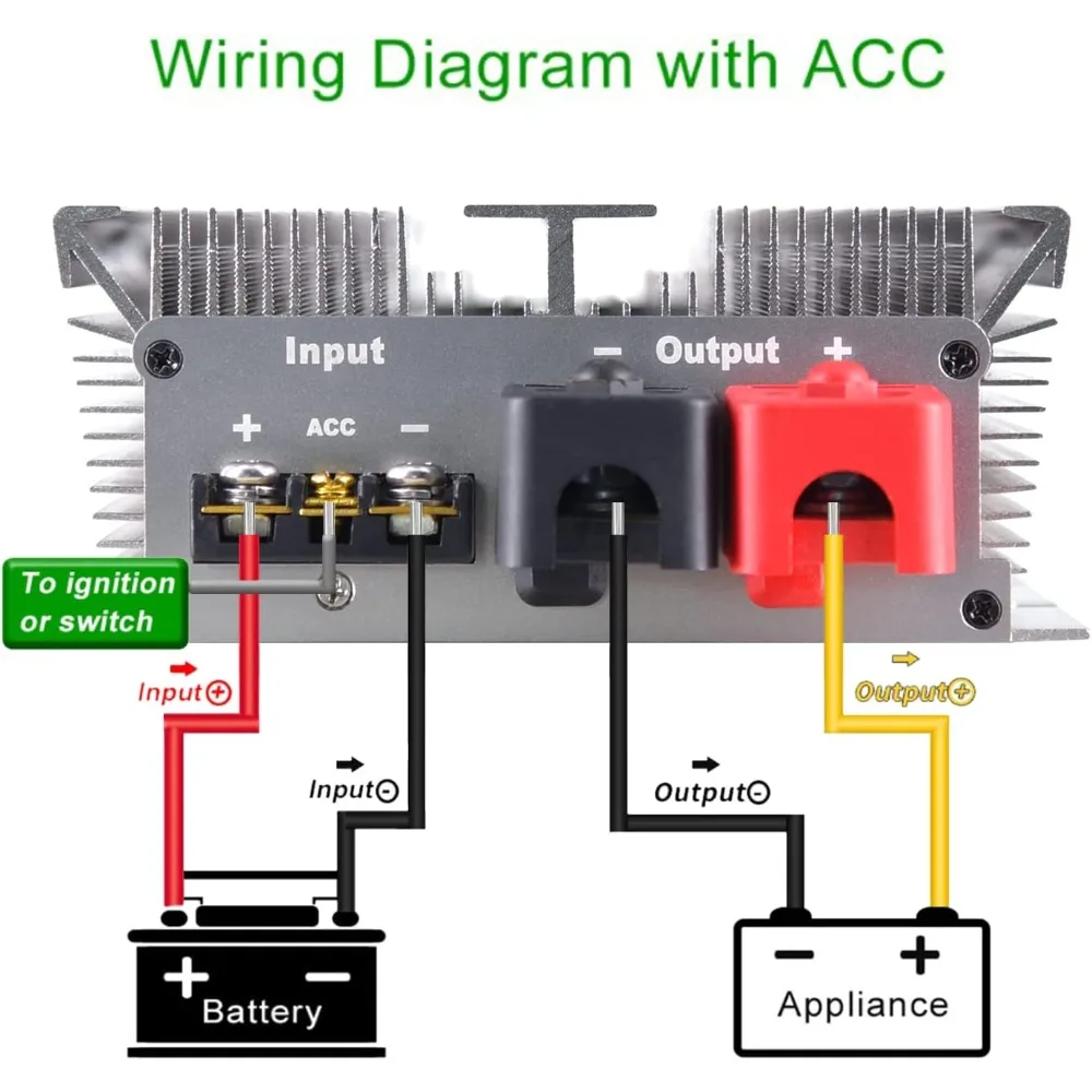 30-60V 36V 48V to 12V 150A 100A 80AStep down DC-DC Power Converter 36V48V-12V Voltage Reducer Module Car Truck Boat Power Supply
