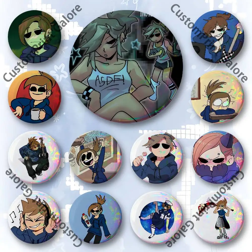 Tamara E-EllsworldS Round Custom Badges 75 58 44 32 25 mm Brooch Backpack Hat Enamel Pins Accessories Toys Gifts