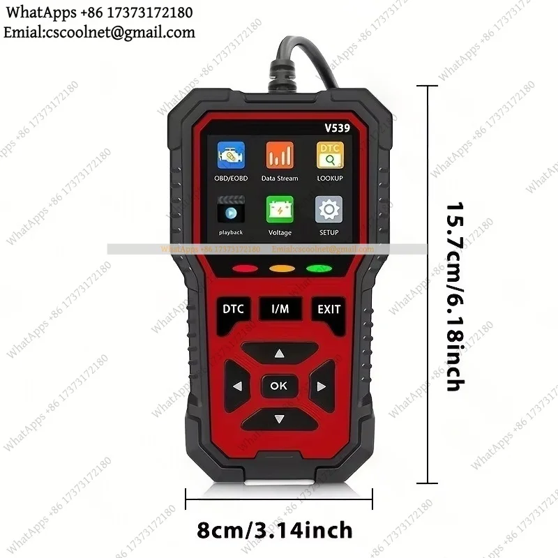 JS02 V539 Automotive Code Reader OBD2 Fault Detector Multifunctional Code Clear Scanner Diagnostic Tool