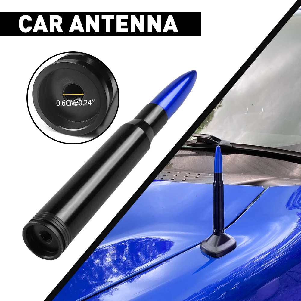 General Bullet Antenna Bronze Aluminum Kit Car Decoration Roof Antenna with Converter for Ford GM Chevy Silverado Pickup Jeep