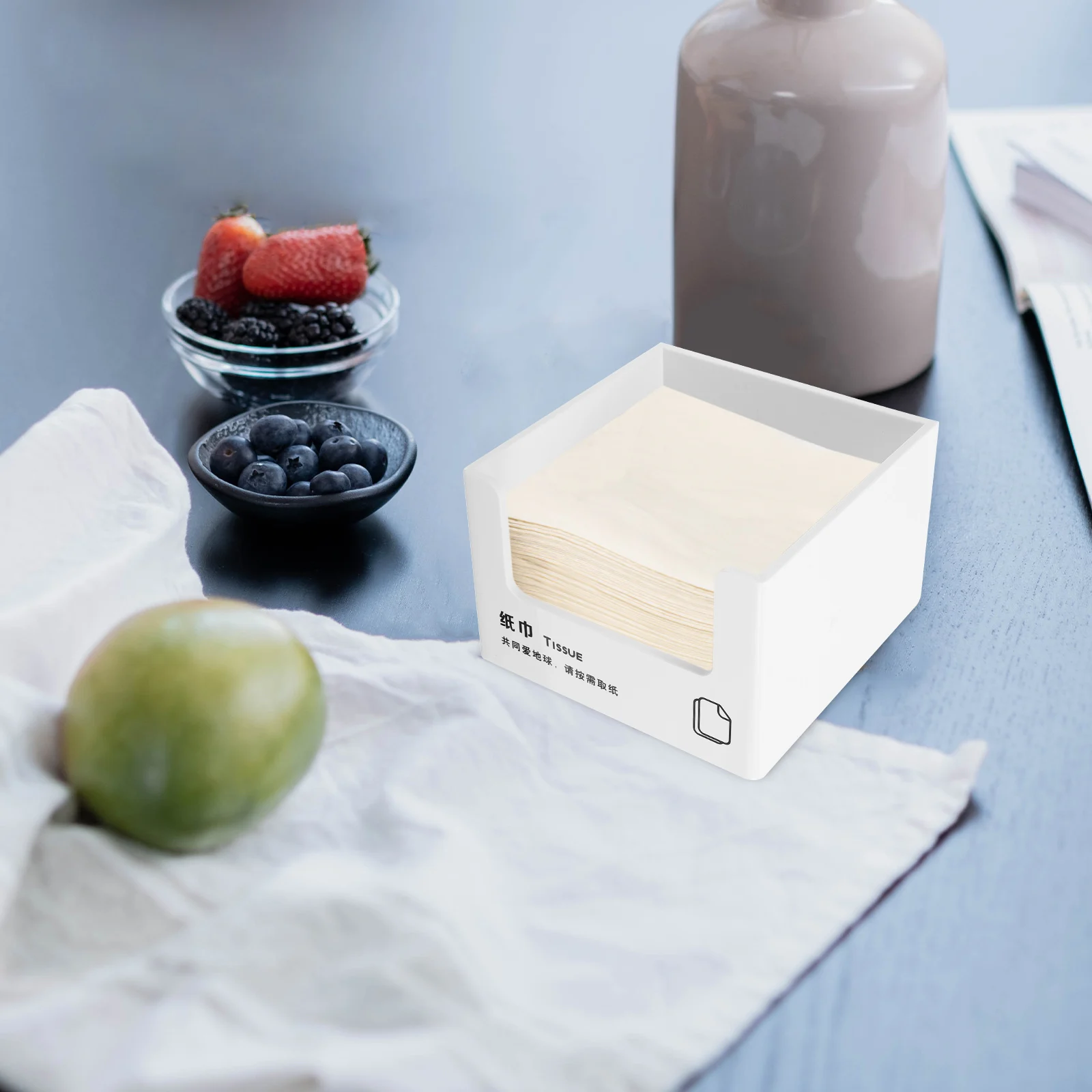 

Acrylic Box Modern Stand for Table Desktop Napkin Holders For Cloth Napkins Napkin Tray Cafe Paper Bathroom Rack Square Holder
