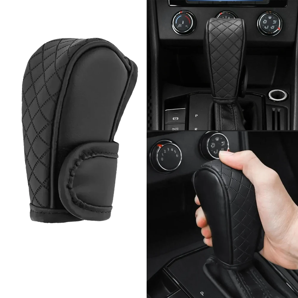 

High Quality Car Shift Handle Cover Breathable cowhide Non-slip Wear-resistant Universal Automatic Gear Sheath Car Decoration