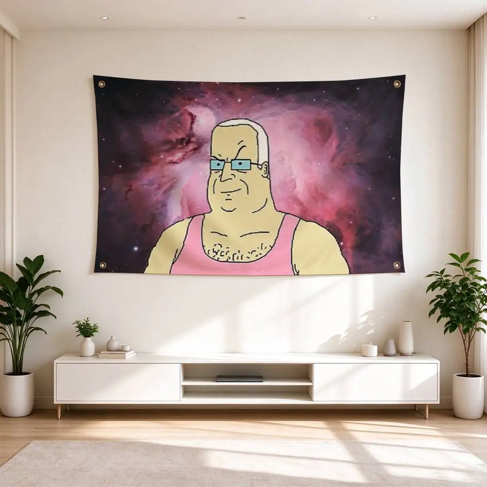 W-Whimsical Funny sassy the sasquatch  Flags Wall Hanging Tapestry Outdoor Garage Room Decorative flag Background Blanket
