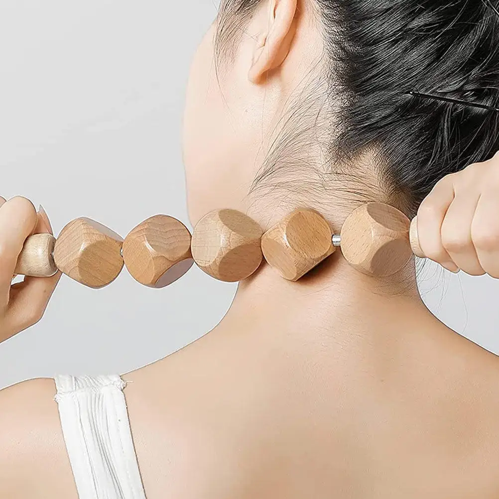 1Pcs Natural Wood Massage Rod for Deep Tissue Relief Acupressure Stick Body Massager Back Muscle Relaxation Therapy Tool view 3