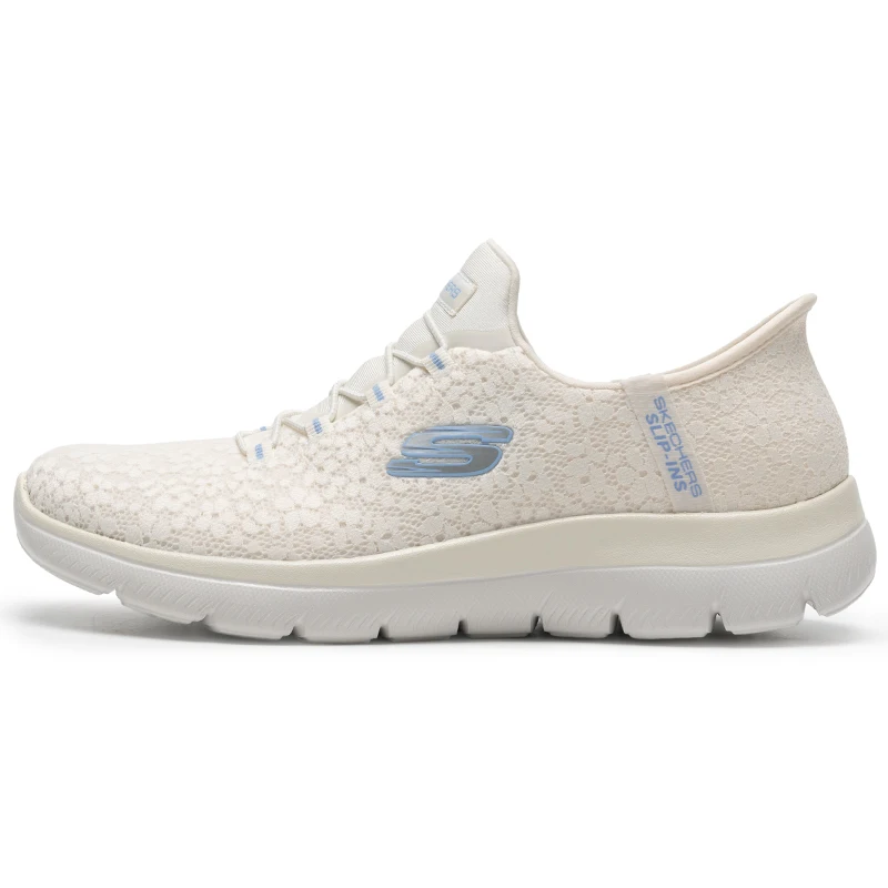 Zapatillas deportivas Skechers para mujer, zapatillas de estar por casa para mujeres de mediana edad y personas mayores, zapatillas de malla transpirable para madres, modelo 150125-Ofwt.