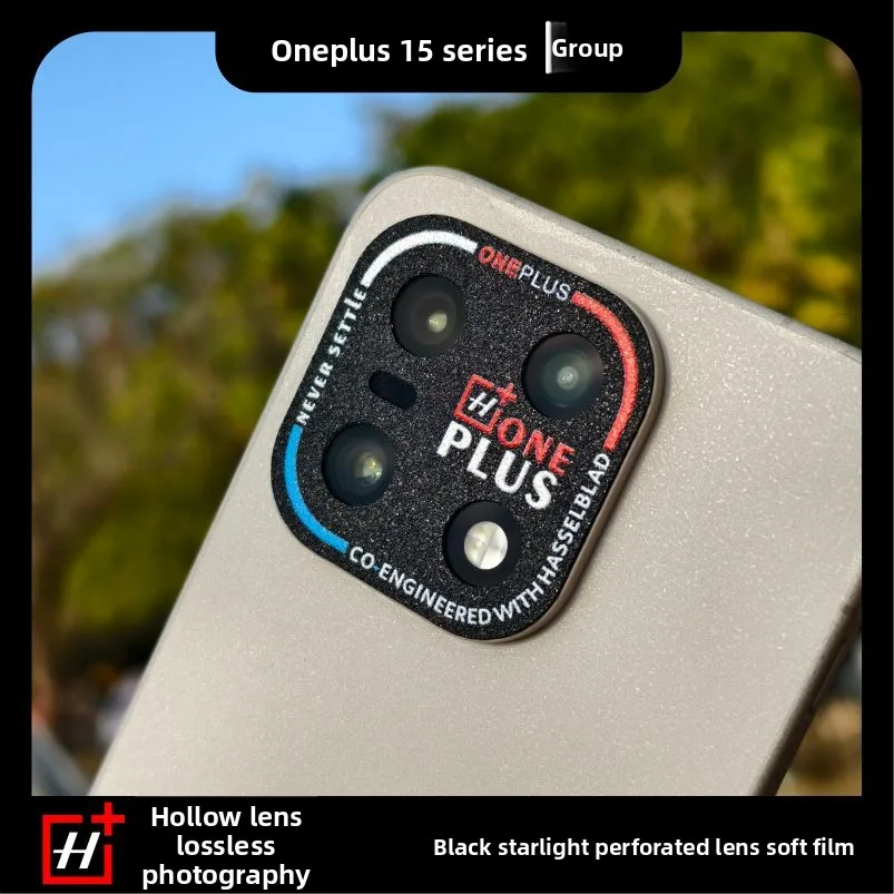 3pcs Lens Film For Oneplus 15 Anti-glare Anti-wear Flash Point Black Matte Camera Perforated Film For Oneplus 15 1+15