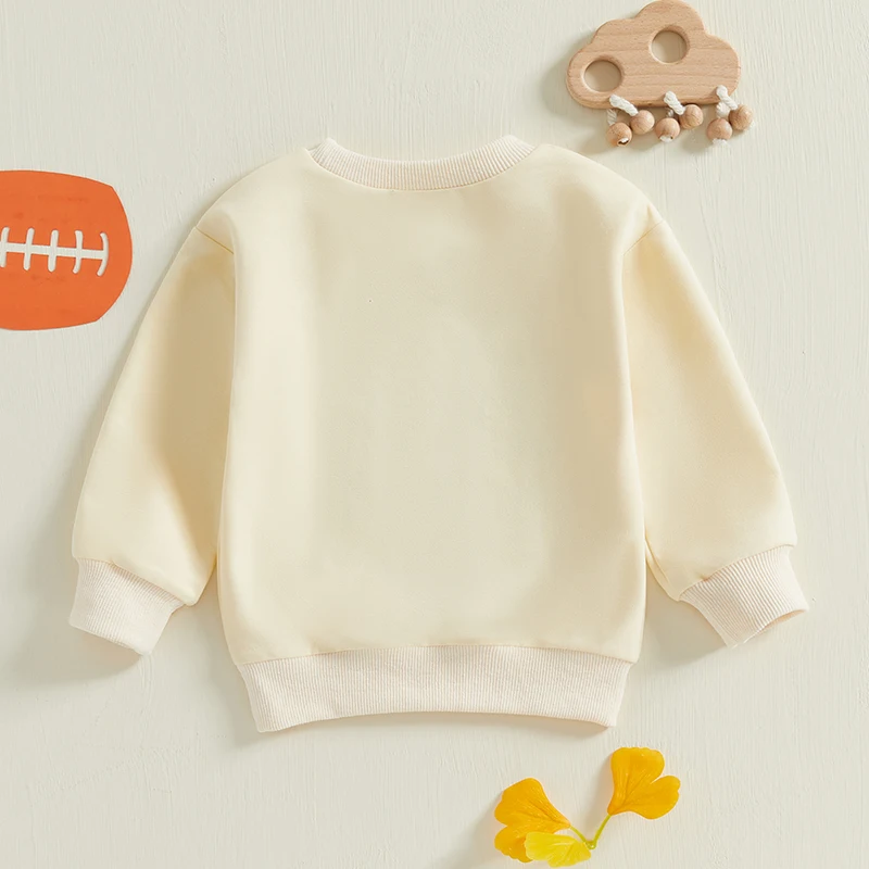 2024-08-30 Lioraitiin 1-5Y Baby Boys Girls Sweatshirts Casual Long Sleeve Round Neck Letter Printed Tops Pullovers image 2
