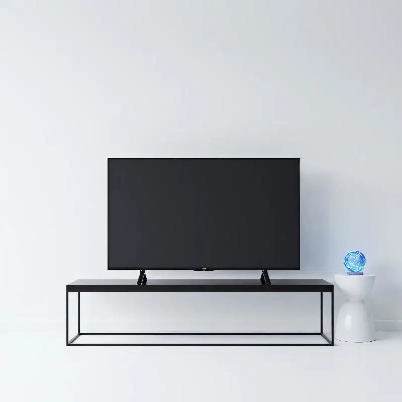 Black Universal TV Stand Base Legs, 1 Pair TV Replacement Mount Bracket With Screws, TV Base Stand For Living Room Television