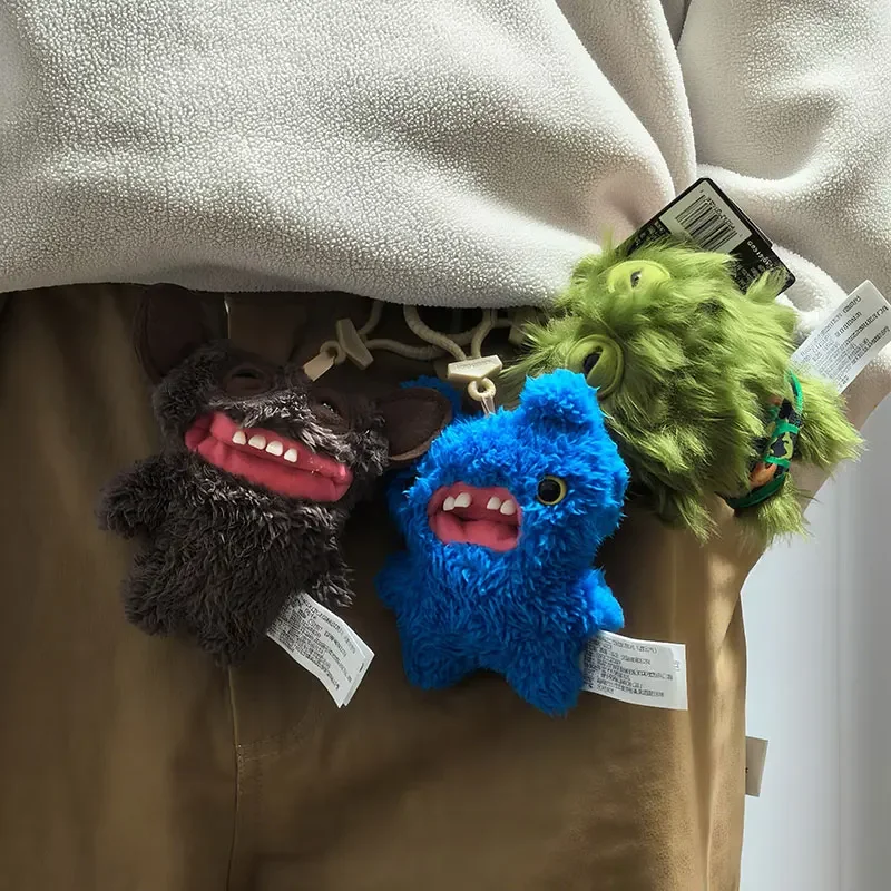 Fuggler Monster Fugg Plush Keyrings Funny Ugly Monster Grin Grin Wide Eyed Weirdo Squidge Sasquoosh Toys Backpacke Pendant