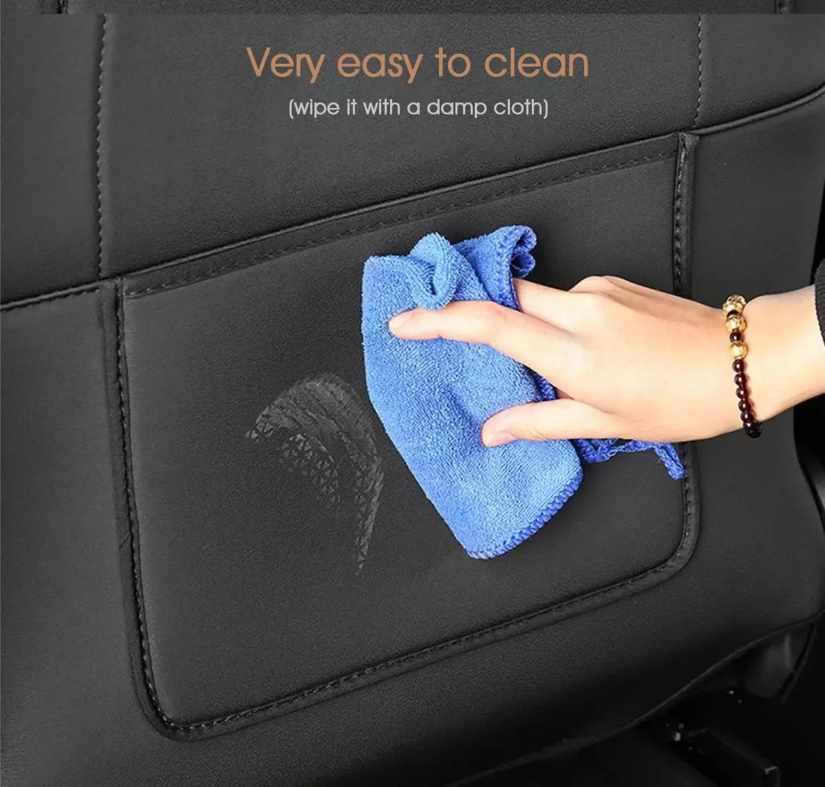Car Seatback Protector for Tesla Model Y Model 3 Seat Back Protective Child Anti-Kick Mats Black Leather Interior Accessories image 3