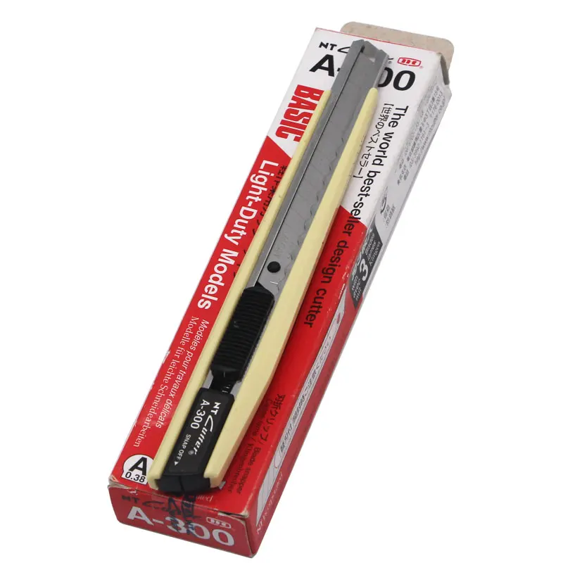 NT Cutter A-300 Light-duty Models Utility Knife Basic Cutter with Blade Snapper Matching Blades BA-100 BD-100 BA-10P Craft Tools