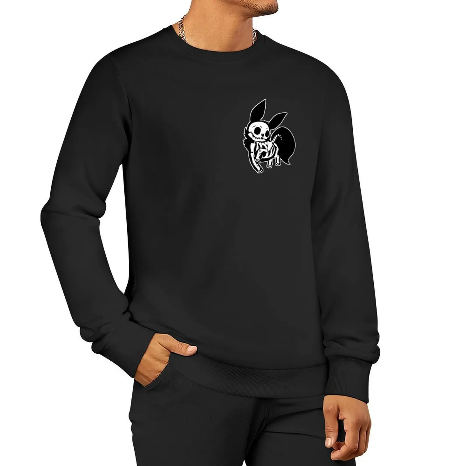 Skeleton Eevee Pullover Hoodie men's winter sweater autumn autumn jacket men clothes for men men's sweatshirt