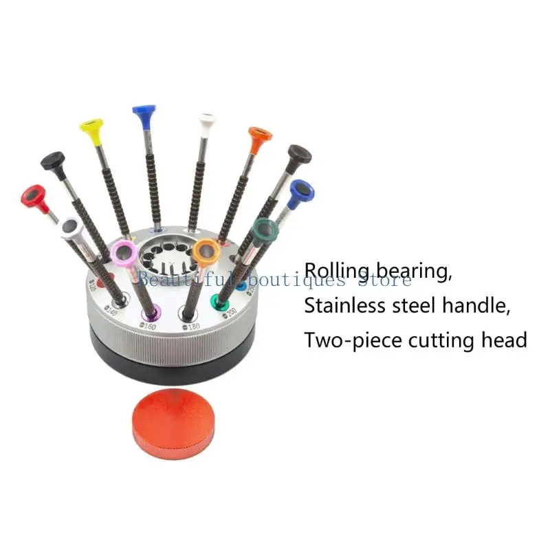 U4LF مجموعة مفكات دوارة مضادة للانزلاق مكونة من 12 قطعة مع هيكل فولاذي قوي للمهام الدقيقة