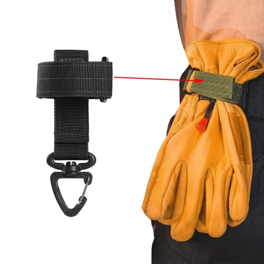 

Triangle Quick Release Gloves Hook Rotatable-hanging Head Safe Molle Camping Carabiner Adjustable Multifunctional