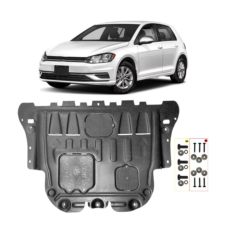 For Volks Wagenwerk VW Golf 7 2019-2021 1.4T  Black Under Engine Guard Plate Splash Shield Mud Fender Cover Mudguard Protector