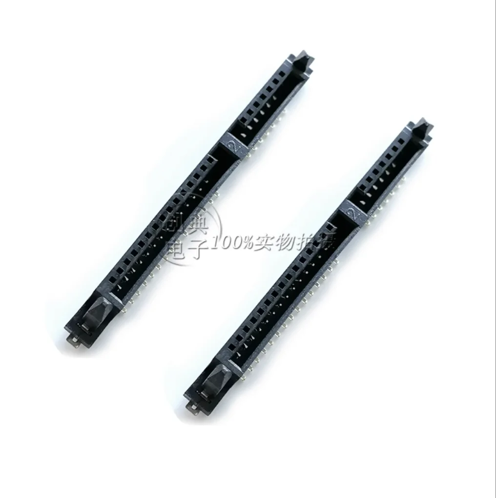 10PCS   SATA seat 7+15Pin female seat 180 degree vertical SMT grounding lug 6.5H hard disk interface socket connector