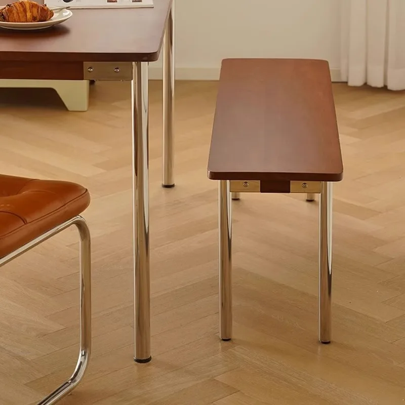 Nordic Chinese solid wood retro bench, household log bench