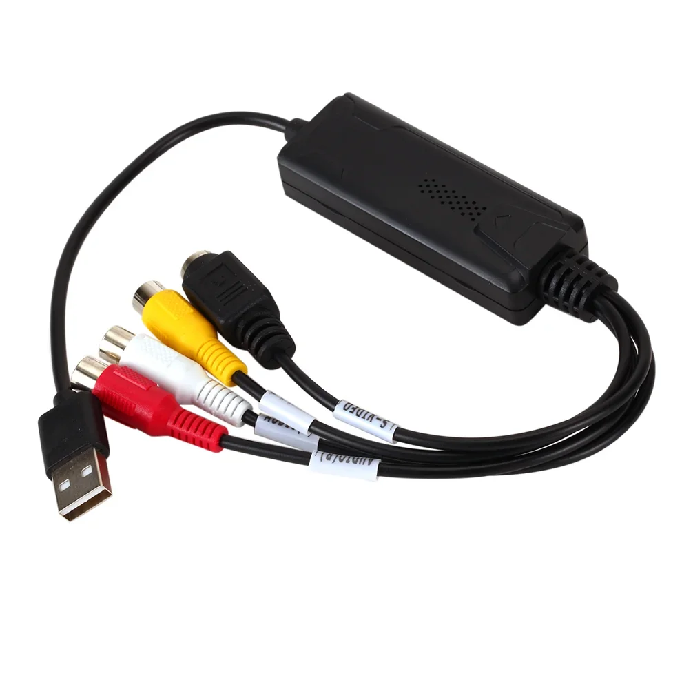 LccKaa-Adaptador de cable AV RCA a USB 2,0, convertidor de tarjeta de captura de Audio y vídeo, CableS de PC para TV, DVD, dispositivo de captura VHS