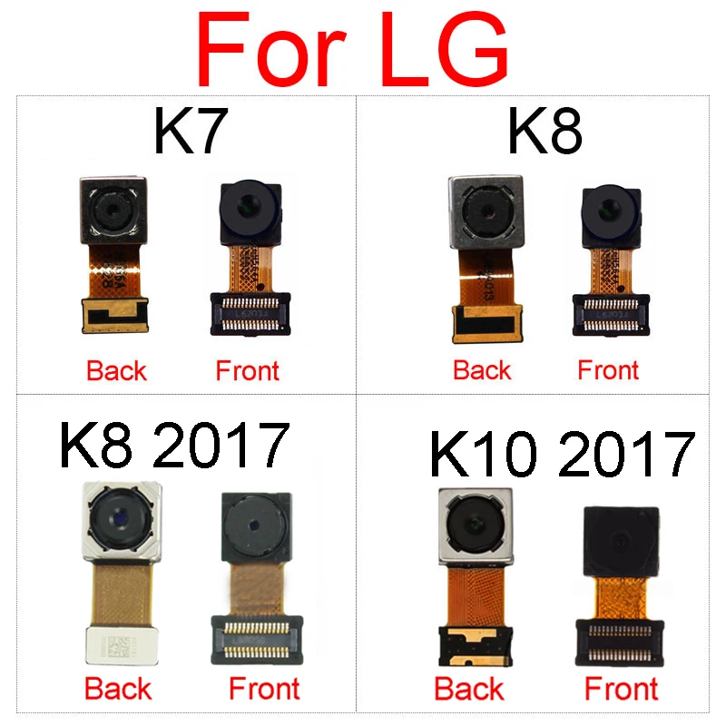 

Front Rear Back Camera Module For LG K7 K8 K10 K12 K8 2017 2018 M200N US215 K10 2017 M250 Small Front Back Main Camera Parts