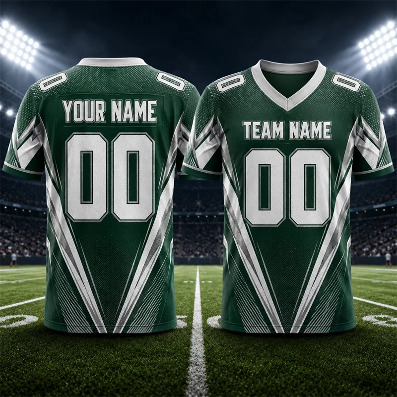 Trendy Personalization Rugby T Shirts For Men Free Custom Name Team Name Number DIY Football Jersey Loose Quick Dry Kids Tees