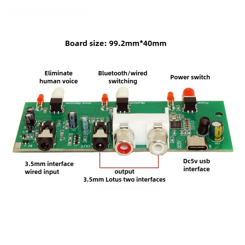 SOTAMIA Stereo Audio Tuning Board Bluetooth Receiving Module Noise Reduction Low-high-pass Band-pass Filter Subwoofer Equalizer