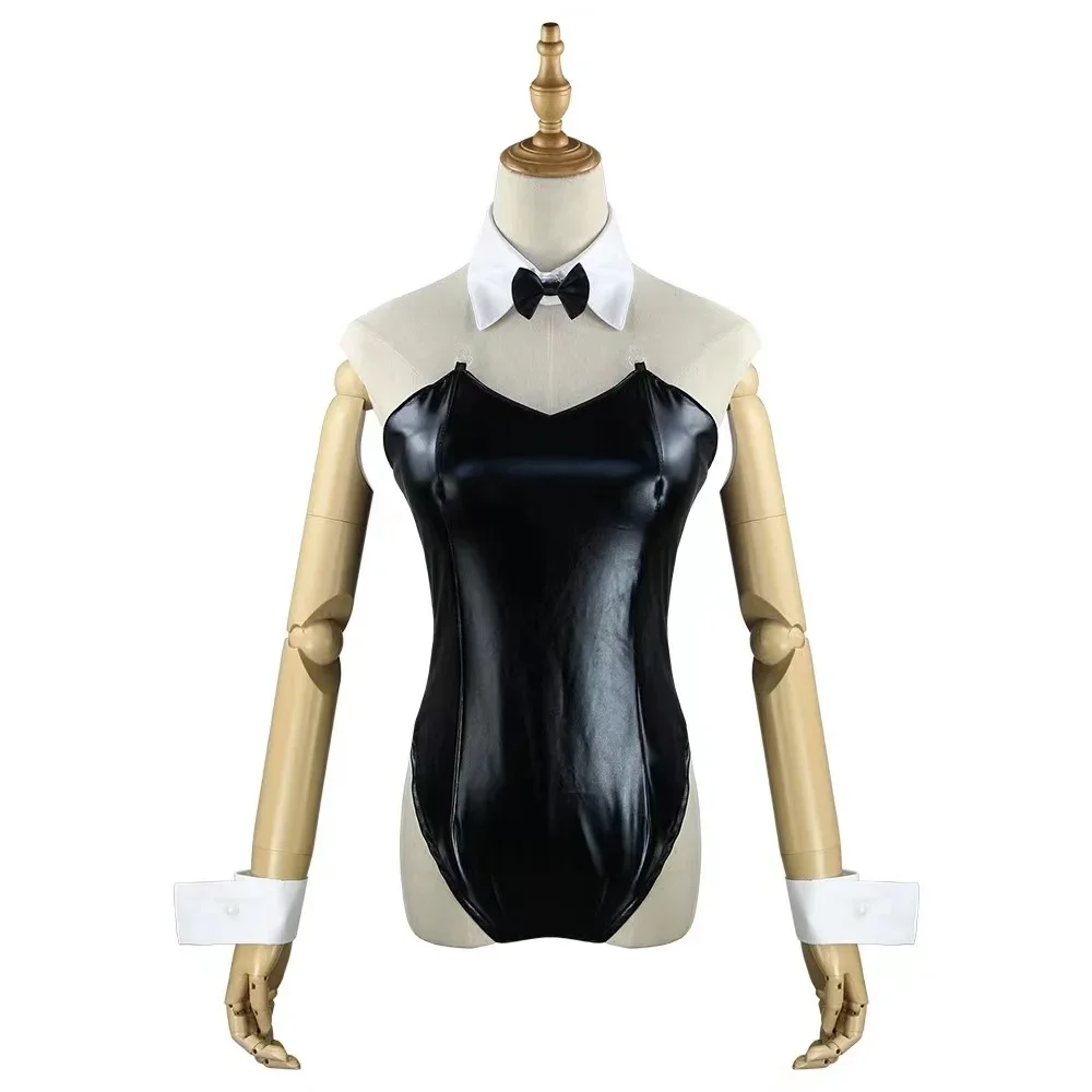 Customized Hight Quality Leather Unisex Anime Girl Playboy Bunny Rem Cosplay Costumes Halloween Christmas Party Set Uniform Suit
