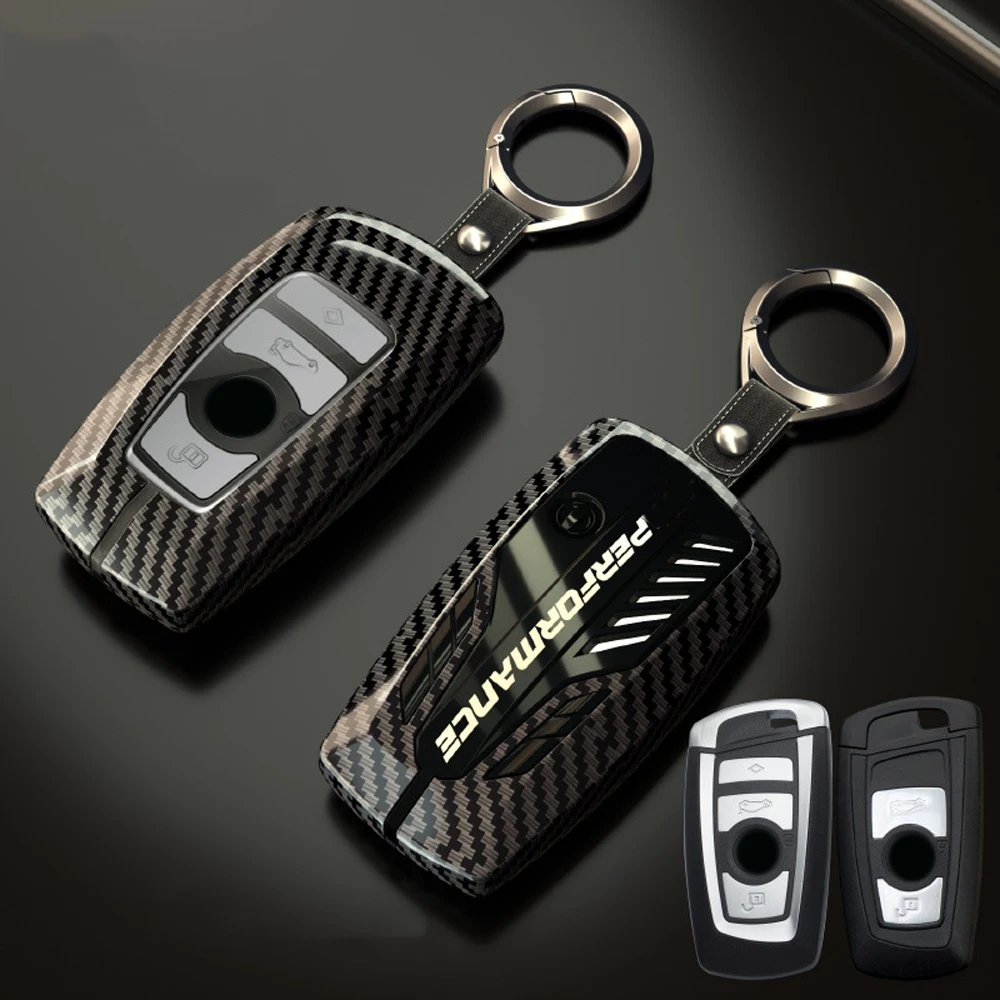 Zinc Alloy Carbon Fiber Car Key Cover Case For BMW X6 X5 X3 F20 F30 F34 E60 E90 F10 E34 E36 G30 F15 F16 1 3 5 7 Series