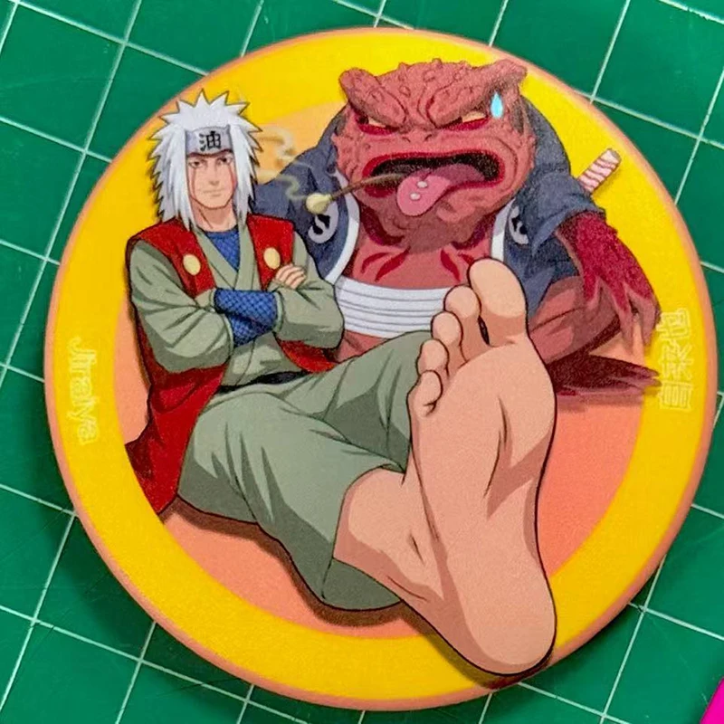 Cartoon Naruto Orochimaru Abzeichen Brosche Anstecknadel Jiraiya Tsunade Metall Rundes Abzeichen Sammlerstück Reversnadel Rucksack-Dekoration Geschenke für Fans – Detail 2