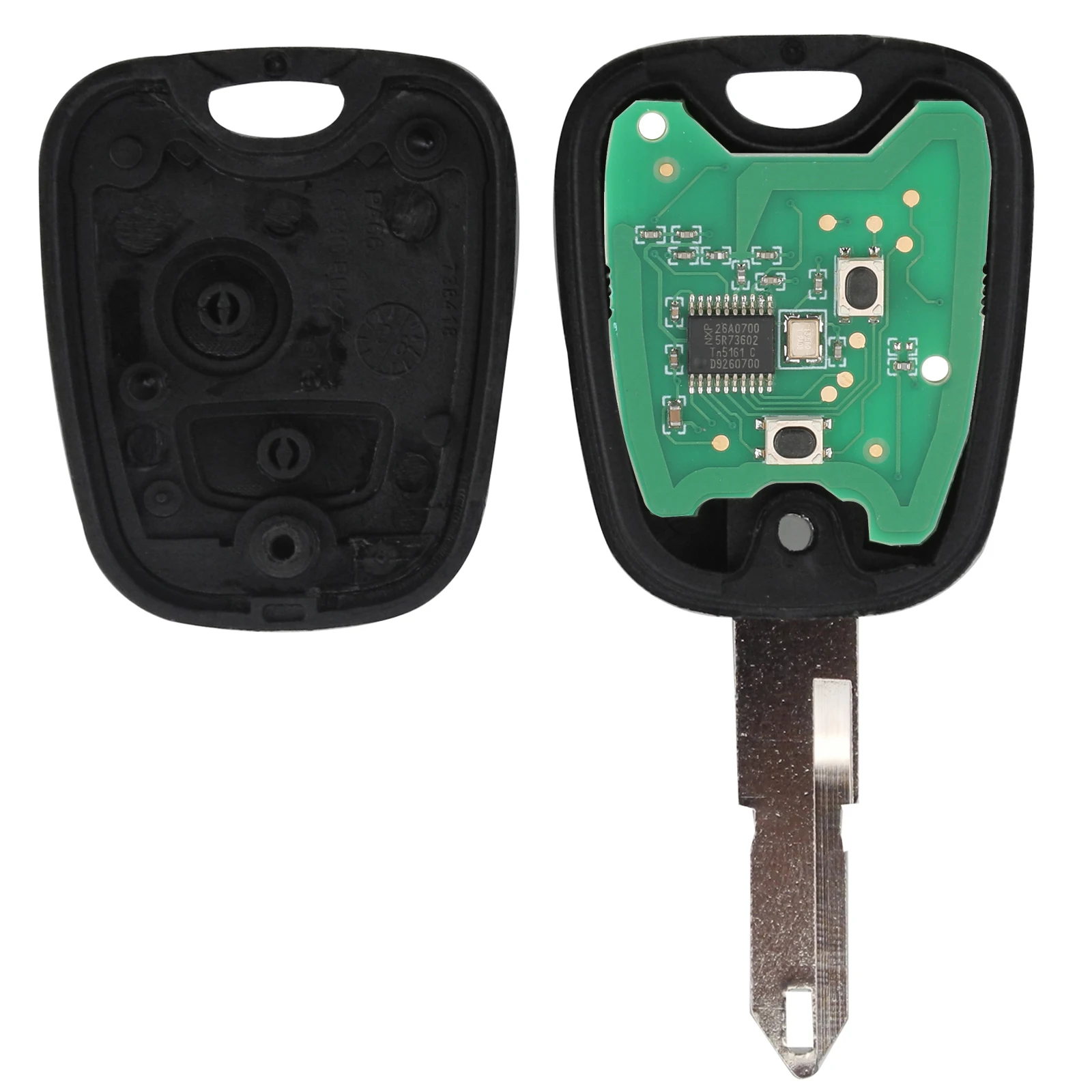 jingyuqin 2 Buttons ASK NE73 Blade Remote Key Shell Fob Controller Fit For PEUGEOT 206 433MHZ With PCF7961 Transponder Chip